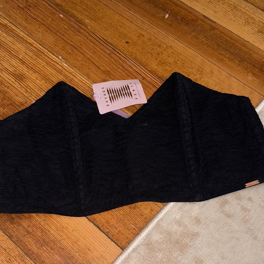 Savage x Fenty Black Textured Corset